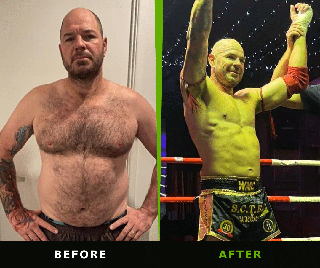 Richo before and after TSN coaching, with before on the left and after on the right